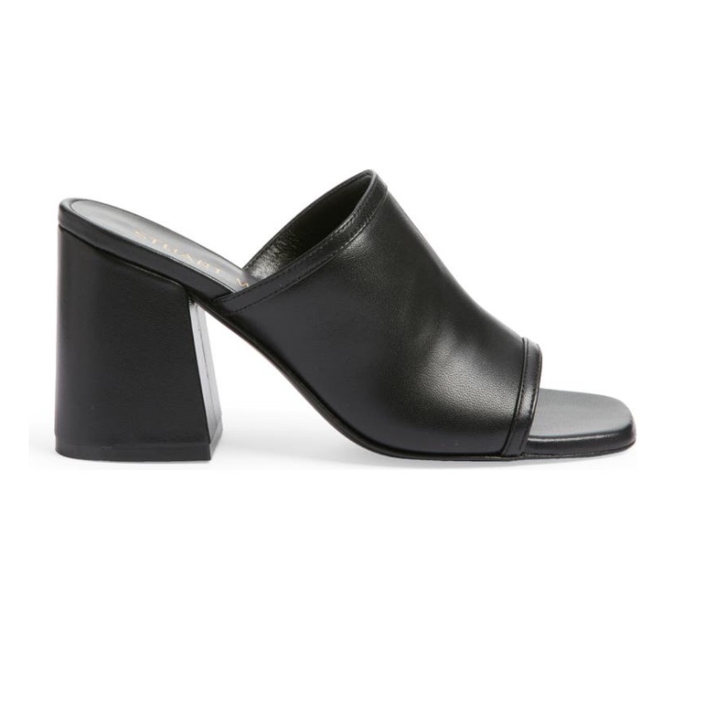 Stuart Weitzman Cayman Block Slide Black 8 - image 1